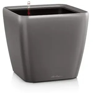 Comparateur de prix : LECHUZA Pot Quadro Premium LS 50 - kit complet, anthracite métallisé 50 cm TU