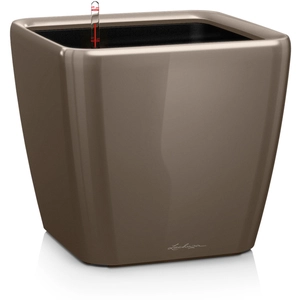 Comparateur de prix : Pot de fleur LECHUZA Quadro Premium LS 50 - kit complet, taupe brillant