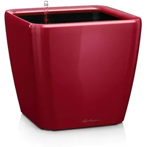 Comparateur de prix : Pot carré Lechuza Premium LS rouge scarlet brillant 50 x 50 x h.47 cm