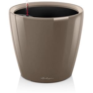 Comparateur de prix : LECHUZA Jardinière Classico 28 LS ALL-IN-ONE Taupe brillant 16045