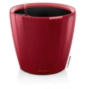 Comparateur de prix : LECHUZA Classico Premium LS 28 - kit complet, rouge scarlet brillant Ø 28 X 26