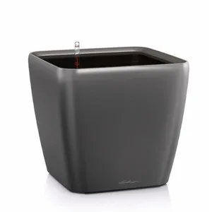 Comparateur de prix : Lechuza Pot Quadro Premium LS 35 - kit complet, noir brillant 35 cm