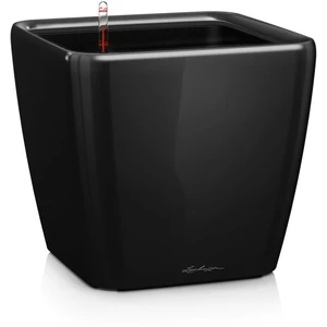 Comparateur de prix : LECHUZA Pot Quadro Premium LS 28 - kit complet, noir brillant 28 cm