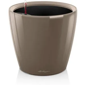 Comparateur de prix : LECHUZA Pot de fleur Classico Premium LS 50 - kit complet, taupe brillant