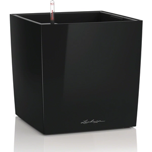 Comparateur de prix : Lechuza Cube Premium 30 Kit Complet, Plastique, Noir Brillant, 30 x 30 x 30 cm