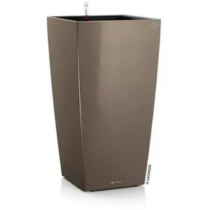 Pot de fleur LECHUZA Cubico Premium 40 - kit complet, taupe brillantVendu paramazon