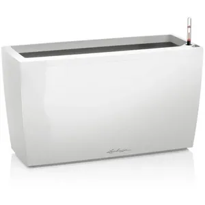 Comparateur de prix : Pot de fleur LECHUZA Cararo Premium - kit complet, blanc brillant