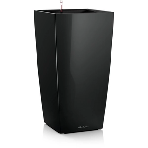 Comparateur de prix : Pot - LECHUZA - Cubico Premium 30 - Noir brillant - 56 cm - 14 L avec réserve d'eau