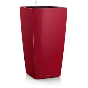 Comparateur de prix : LECHUZA Pot de fleur Cubico Premium 50 - kit complet, rouge scarlet brillant