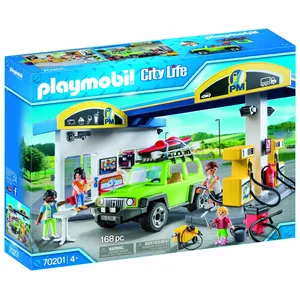 Comparateur de prix : Station essence PLAYMOBIL City Life avec 4 personnages et une voiture 4x4