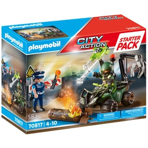 Comparateur de prix : Playmobil City Action 70817 Starter Pack Policier et démineur