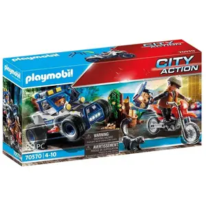 Comparateur de prix : Playmobil City Action 70570 Policier avec voiturette et voleur à moto