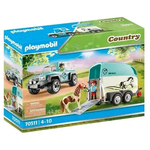 Comparateur de prix : Playmobil Country 70511 Voiture avec remorque pour poney