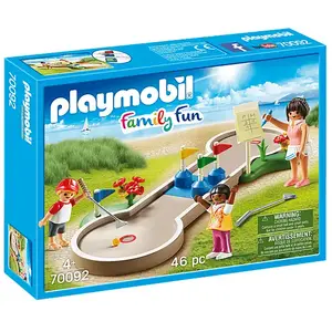 Comparateur de prix : PLAYMOBIL - Family Fun Le Camping - Mini-golf - 46 pièces - Pour enfants de 4 ans et plus