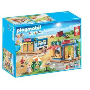 Comparateur de prix : Playmobil - Family Fun - Grand camping - Avec bloc sanitaire et réception