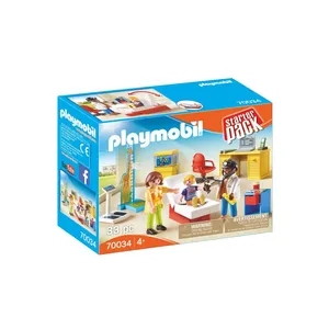 PLAYMOBIL - City Life - Cabinet de pédiatre - 3 personnages - Accessoires inclus pas cher