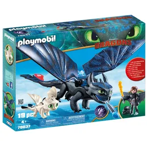 Playmobil 70037 - dragons 3 - krokmou et harold avec bebe dragon 70037Vendu parcarrefour