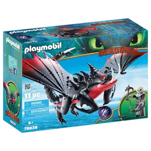 PLAYMOBIL - Dragons 3 - Agrippemort et Grimmel - 11 pièces - 4 ans et plus - Plastique pas cher