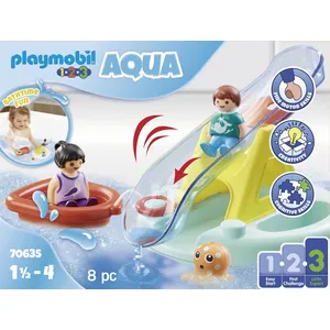 Playmobil - 70635 - Ilot Toboggan Aquatique - Jeux de construction pour enfant pas cher