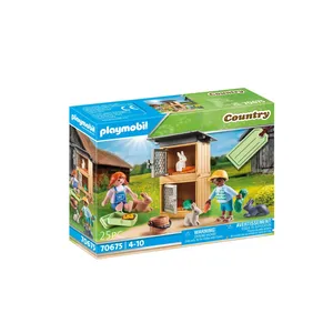 Playmobil Country 70675 Set cadeau Enfants et lapins pas cher