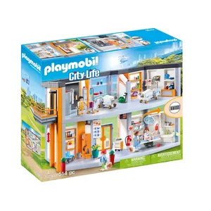Mur Playmobil Maison Moderne Jaune Clair Avec Porte - Pièce Détachée 70014, Occasion