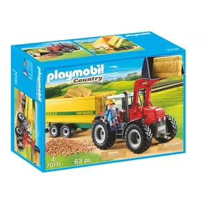 Comparateur de prix : PLAYMOBIL - 70131 - Country La Ferme - Grand tracteur avec remorque