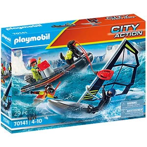 PLAYMOBIL 70141 - City Action Vedette de sauveteurs et planchiste pas cher