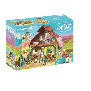 Comparateur de prix : Playmobil Spirit Riding Free 70118 Grange avec Lucky, Apo et Abigaëlle