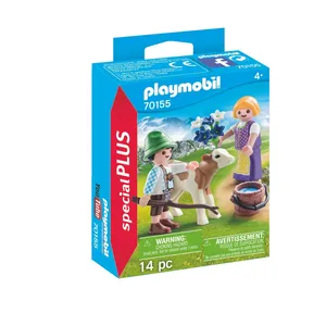 PLAYMOBIL - Country - Spécial Plus - Enfants avec veau - 14 pièces - 4 ans et plus pas cher