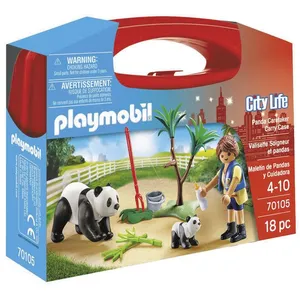 Playmobil Playmobil City Life 70105 - Valisette Soigneur Et Pandas pas cher