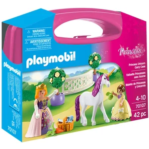 Comparateur de prix : PLAYMOBIL 70107 Valisette Princesses avec licorne, 44 pièces, Dès 4 ans