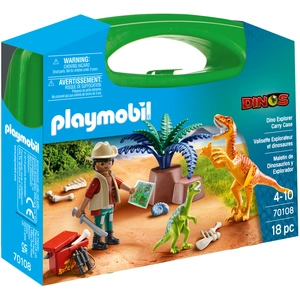 PLAYMOBIL 70108 DINOS VALISETTE EXPLORATEUR ET DINOSAURE pas cher