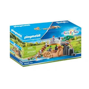 Playmobil - Familly Fun - 70343 - Famille de Lions avec Végétation