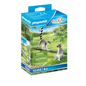 Playmobil Le parc animalier 70355 2 lémuriens pas cher