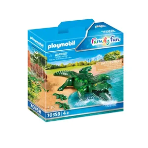 Playmobil Le parc animalier 70358 Alligator avec ses petits pas cher