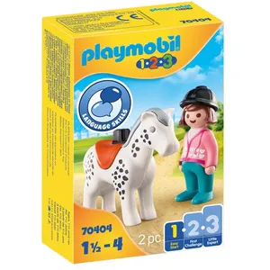 Comparateur de prix : PLAYMOBIL - 70404 - PLAYMOBIL 1.2.3 - Cavalière avec cheval