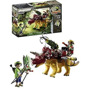 Comparateur de prix : PLAYMOBIL - Dino Rise - Tricératops et soldats - Mixte - 5 ans - 37 pièces