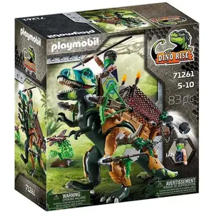 Comparateur de prix : PLAYMOBIL - Dino Rise - Tyrannosaure et soldat - Multicolore - 83 pièces