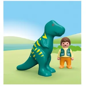 Set junior garçon et dinosaure Playmobil Junior 71892 pas cher