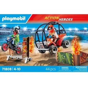 Comparateur de prix : Playmobil Action Heroes 71808 Duo de cascadeurs avec quad et moto
