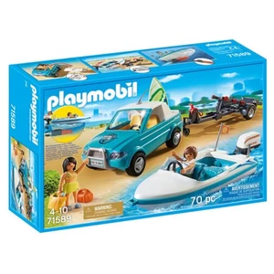 Comparateur de prix : Playmobil Summer Fun 71589 - Voiture Avec Bateau Et Moteur Submersible