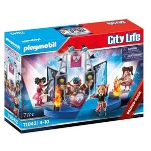 Comparateur de prix : Playmobil Playmobil City Life 71042 - Groupe De Rock - Promo Pack