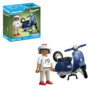 Playmobil Playmobil Vespa 71622 - 1969 Vespa 150 Sprint Veloce, Bleu pas cher