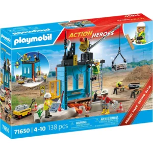 Comparateur de prix : Playmobil Playmobil Action Heroes 71650 - Ouvriers Et Chantier - Promo Pack