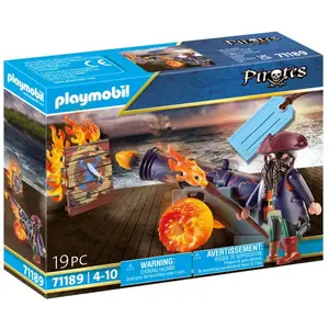 Comparateur de prix : Playmobil Playmobil Pirates 71189 - Set Cadeau Pirate Et Canon De Feu