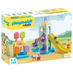 Comparateur de prix : Playmobil Playmobil 123 71326 - Aire De Jeux Avec Toboggan Géant