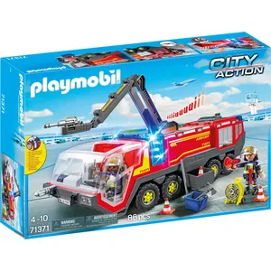 Comparateur de prix : Playmobil® Playmobil Playmobil City Action 71371 - Pompiers Avec Véhicule Aéroportuaire