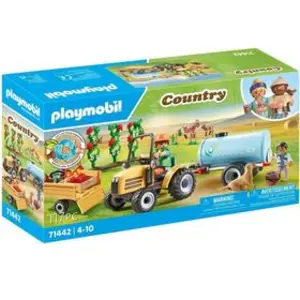 Comparateur de prix : Playmobil Fermier Avec Tracteur Et Citerne - Country 71442 Multicolore