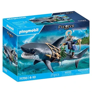 Comparateur de prix : PLAYMOBIL - Pirate et requin avec mâchoire articulée - 71793 - Les pirates