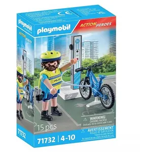 Comparateur de prix : PLAYMOBIL 71732 Policier cycliste avec borne de recharge